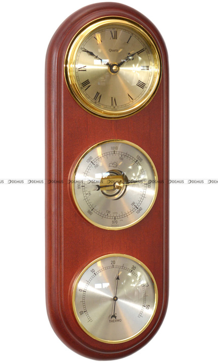 Barometr Termometr Zegar TFA Owal3DZegar-N-05-CH7 - 14x38 cm